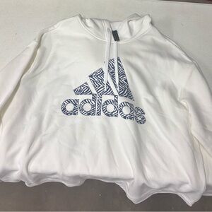 Adidas Cream Hoodie with Drawstrings